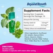 Beyond Breath Breath Freshening Capsules, Fresher Breath From Inside-Out, Lasts Up To 8 Hours, Parsley & Mint Oils, 50 Capsules