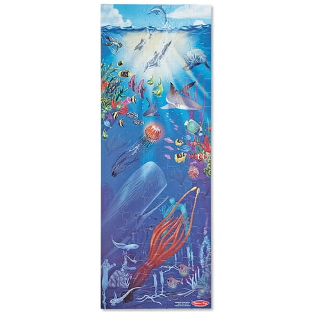 Melissa & Doug Under the Sea Floor Puzzle (Easy-Clean Surface, Promotes Hand-Eye Coordination, 100 Pieces, 48” L x 18