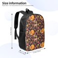 thumbnail image 2 of Uemuo Woodland Creatures Floral Printed Durable 17-inch Student Backpack - Lightweight, Waterproof, Adjustable Straps, Ideal for School, Work, Travel, 2 of 5