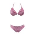 thumbnail image 1 of Traje de baño Op Talla EG Halter Floral con Olán Rosa, 1 of 4