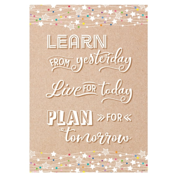 Creative Teaching Press CTP10847 13.375 x 19 in. Learn Live Plan Inspire U Poster
