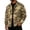 Earthy Yellow, variant on Delconic Mens Corduroy Jacket Loose Casual Turn Down Collar Long Sleeve Button Front Overshirt Camouflage Print Fall Winter Top Army Green L