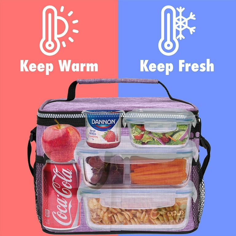 Tirrinia Insulated Lunch Box for Women | Lunch Bags for Women, Girls, Teens | Cute Pink Reusable Thermal Lunch Tote Purse Cooler for Kids, School