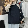 thumbnail image 5 of Women's Casual Zip Up Color Block Racing Jacket Oversized Unisex Outerwear, 5 of 5