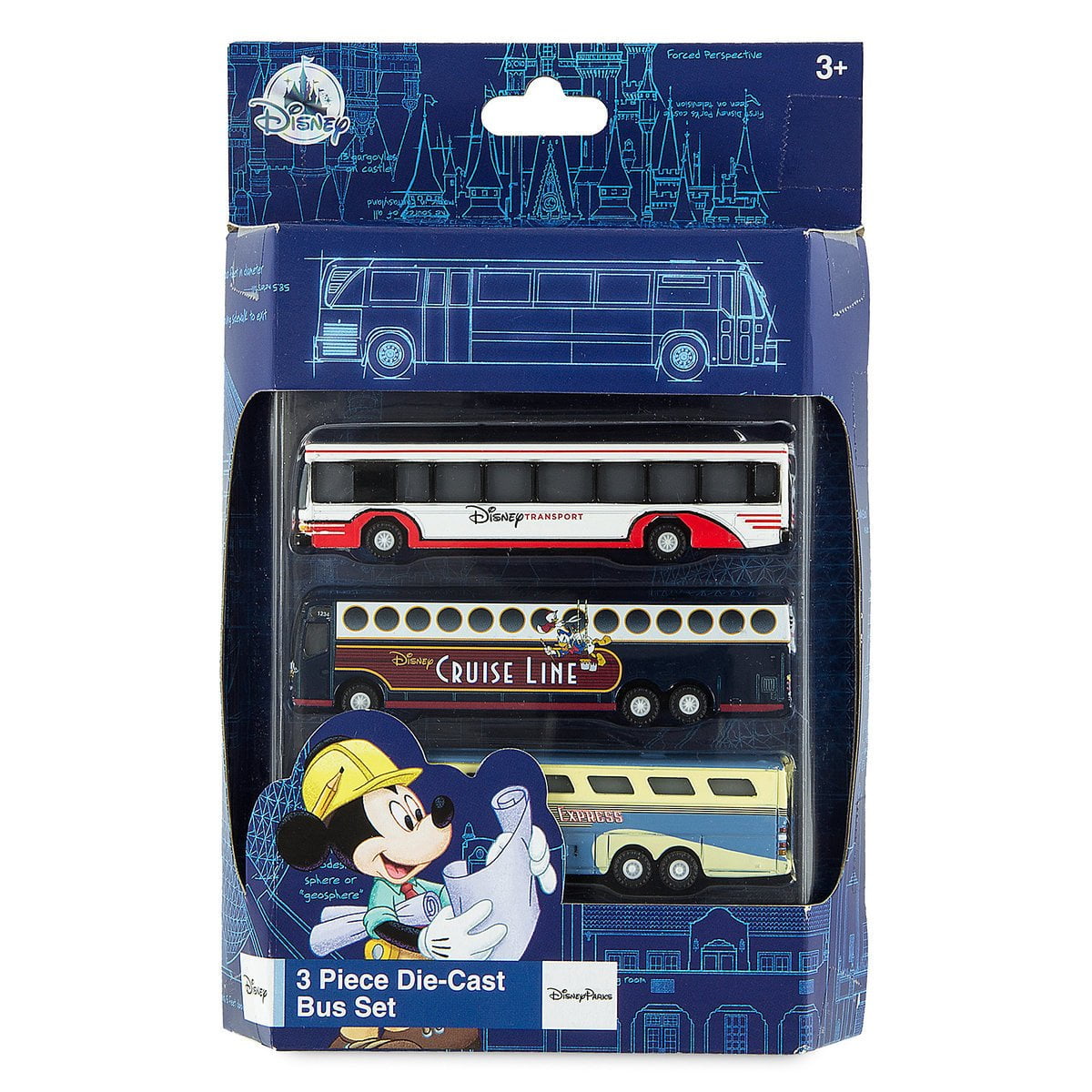 disney parks die cast metal transport bus mickey /& goofy new with card