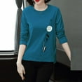thumbnail image 1 of CNKOO Femmes Casual Manches Longues Chemisier à Col Rond Dames T-Shirt Tops, 1 of 6