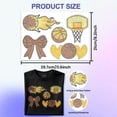 thumbnail image 2 of Brown Rhinestone Iron on Transfer Basketball Theme Bling Diamond Hotfix Patches for Clothes 11.6"x8.2" Large Iron On Sequin Applique for Jeans Jacket Caps Bag T-Shirts Shoes DIY Decor Colorful, 2 of 9