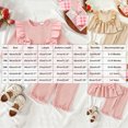 thumbnail image 3 of yboeqw Toddler Girls 2Piece Outfits Cute Baby Girl Plaid Print Long Sleeve Pant Set Flower Ruffle Top,Size 3-4 Years, 3 of 6