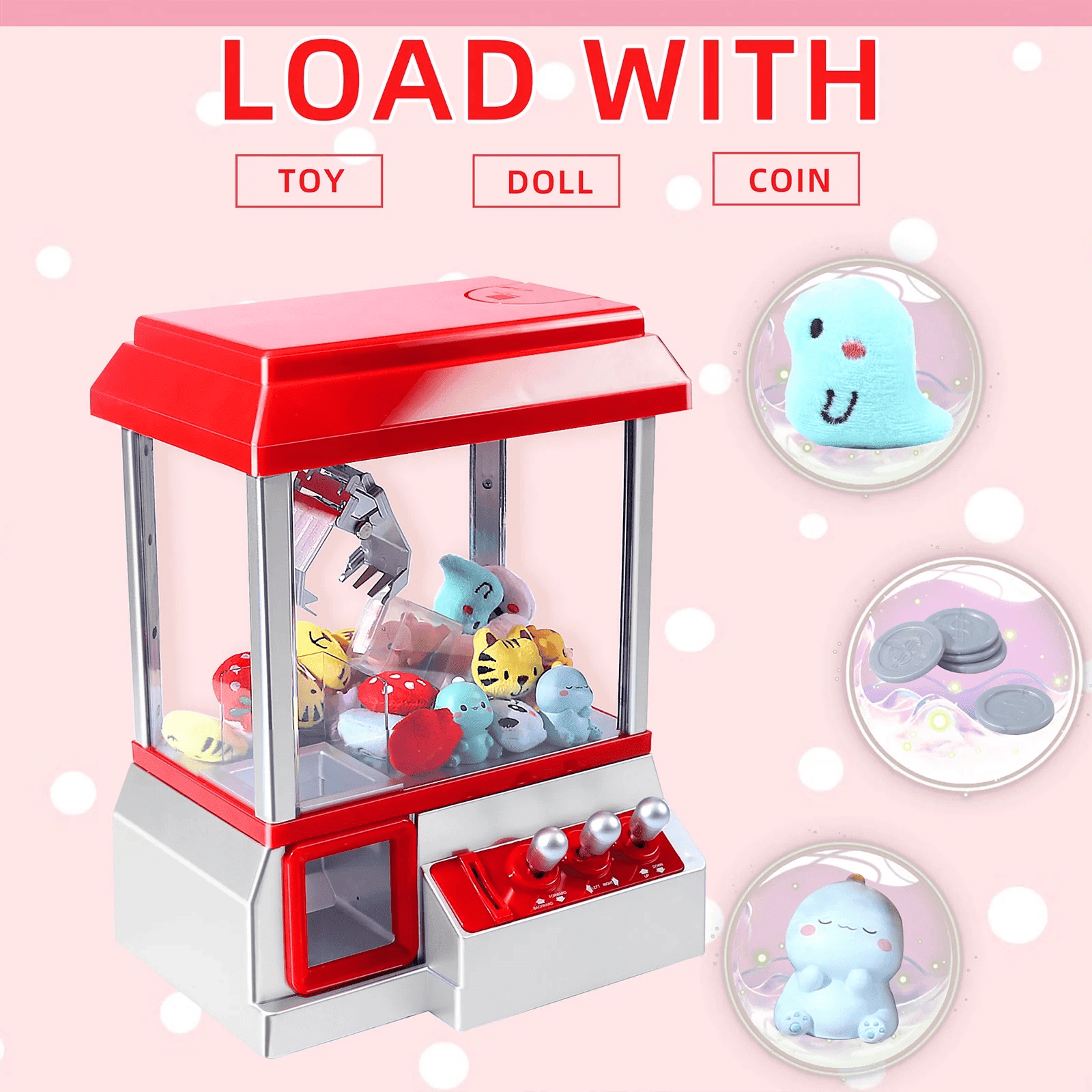 Somnr Claw Machine Arcade Toy with Sound - Children's Candy Dispenser Vending Game, Perfect Christmas & Birthday Present for Ages 3+