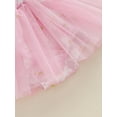 thumbnail image 6 of Suealasg Baby Girl 2Pcs Summer Clothes Long Sleeve Floral Embroidery Shirred Romper Dress +Headband Set 3 6 12 18 Months Infant Girls Birthday Photoshoot Outfits, 6 of 7