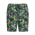 thumbnail image 4 of Naloa Dinosaur Plays Soccer Men's Short Pajama Pants, Lounge Comfort Shorts with Elasticized Waistband and Side Pockets - Large, 4 of 9