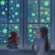thumbnail image 1 of Pegatinas Decorativas Navideñas de Copos de Nieve | Efectos Luminosos y Fluorescentes | Verde | 30 X 20 Cm | Material de Pvc | Reutilizables | Ideales para Regalar, 1 of 6