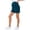 Blue, variant on YHAJDS Women's Workout Yoga Shorts Solid Color Adjustable Button Side Pockets High Elastic Over the Belly Short Bottoms for Women Spring Summer Outdoor