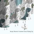 thumbnail image 6 of Colorful Dinosaurs Plants Pattern Shower Curtain 36"x72" ,Bathroom Decorative Shower Curtains Set with 12 Hooks,Modern Waterproof Washable Shower Curtain, 6 of 6