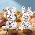 thumbnail image 5 of Lilixerw Chinese Style Blue and White Porcelain Fabric Easter Bunny Ornament,Easter Rabbit Doll Table Centerpiece,Holiday Home Decor,Gift,Spring Festival Ornament, 5 of 6