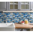 thumbnail image 3 of Azulejo para salpicaduras de cocina, pelar y pegar, tiwoos, azul grueso, 3 of 6