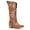 reddish-brown, variant on Cowboy Boots for Women- Pointed Toe Women's Mid Calf Cowboy Boots with Classic Embroidery- Ideal for Worker & Country Concert