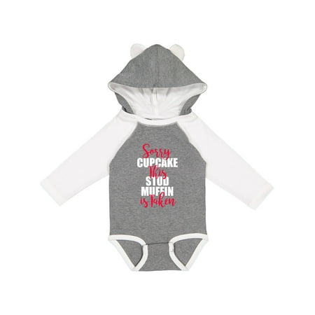 

Inktastic Valentine s Day Sorry Stud Muffins This Cupcake is Taken Gift Baby Boy Long Sleeve Bodysuit