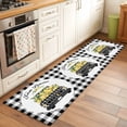 thumbnail image 3 of Summer Lemon 2'x6' Runner Rug, Watercolor Truck Yellow Fruits Black Plaid Washable Non-Slip Area Rugs for Hallway Kitchen Floor Bedroom Entryway, StainResistant Laundry Carpet Decoration Indoor Mat, 3 of 9