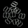 thumbnail image 2 of 100 Pieces Bra Strap Adjustment Adjuster Slider Buckle Hooks Bikini Fastener - Clear, 8mm, 2 of 8