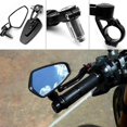 thumbnail image 1 of Universal Motorcycle Handlebar Mirror, Rearview Mirror Universal Reflector (black) (2pcs), 1 of 5