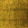 thumbnail image 1 of Ahgly Company Indoor Square Oriental Yellow Industrial Area Rugs, 6' Square, 1 of 4