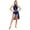 Navy Blue, variant on Doomiva Lyrical Dance Dress for Women HalterNeck Flowy Mesh Leotard Skirt Contemporary Dance Dancewe Fluorescent Yellow M