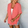 thumbnail image 4 of CHICLOOM Summer Tops for Women Short Sleeve 2025 Lightweight Cardigan Open Front Casual Loose Cover Ups Women Blouses, 4 of 7
