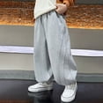 thumbnail image 2 of NOEGOEU Boys Sweatpants Elastic Waist Joggers Cotton Pull on Pants for Kids with Pockets 5-16Y (Grey,5-6 Years), 2 of 8