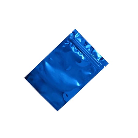 Linyer 100 Pieces Foil Pack Bag Home Leakproof Sealing Cosmetic Powder Holders Package Bags Wrapping Accessory Holding Pouch Blue 14x20cm