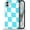 Blue Twist Check, variant on for iPhone 16 Plus Case, [Hybrid 2-Layer Hard Shell] Military-Grade Protection, All-Around Shockproof, Silicone Protective Phone Case for iPhone 16 Plus - Coloring Mushroom