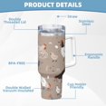thumbnail image 5 of Vsdgher Chicken Pattern 40 oz Tumbler with Handle and Straw Lid | Insulated Cup Reusable Stainless Steel Water Bottle Travel Mug | Gifts for Women Men Him Her, 5 of 8