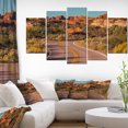 thumbnail image 1 of Road in Rocky American Prairie - Landscape Canvas Art Print, 1 of 3