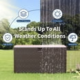 thumbnail image 4 of Kojooin 73 Gallon Resin Deck Box, Waterproof Lockable Outdoor Storage Container for Cushions, Tools and Pool Floats, 4 of 8