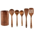 thumbnail image 1 of Kitchen aid Natural Teak Kitchen Utensil Set - Comfort Grip Cooking Spoon, Wooden Spoon For Cooking - Wooden Utensil Set For Cooking, Teak Non-Stick Kitchen Cookware, 1 of 5