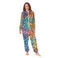 thumbnail image 2 of FORMRS Onesies Pajama for Adults Unisex Hoodie Winter Jumpsuit One Piece Sleepwear, Sizes S-2XL, Colorful Dragon Scales Pattern, 2 of 7