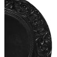 thumbnail image 6 of 150 Pcs Antique Charger Plates Bulk Round Plastic Dinner Plate Embossed Rim Server Plate Decorative Chargers Floral Plates for Dinner Parties Wedding,13 Inch (150Pcs-Black), 6 of 17