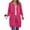 BR20_Hot Pink, variant on Women's Zip Up Hoodies Oversized Long Tunic Sweatshirts Casual Long Sleeve Fall Jacket Coat with Pocket 2026 Hot Pink S
