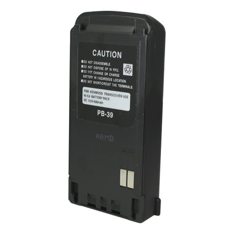 600mah Nicd Radio Battery 9.6v 600mAh NiCd Two-way Radio Battery for KENWOOD PB-39 TH-D7 TH-D7A TH-D7E TH-G71 TH-G71A TH-G71E Dual Bander Amateur HT Radio ()