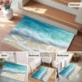 thumbnail image 6 of Summer Beach Coastal Area Rugs 2x3 for Living Room, Watercolor Seaside Waves Ocean Non Slip Washable Rug Runner, Low Pile Indoor Floor Carpet Mat Bathroom Rugs for Bedroom, Kids Room, 6 of 9
