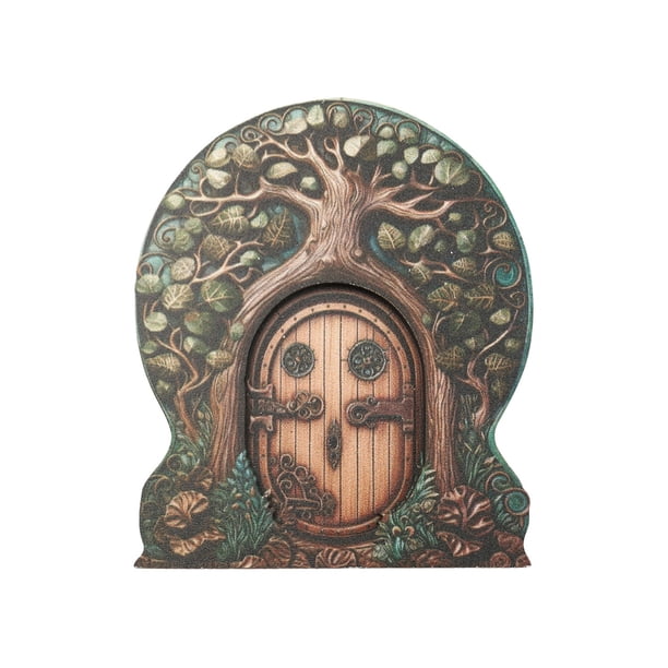 Popular! Fairys Doors For Trees Outdoor Miniature Fairys Door For Tree Decoration Fairys Garden AccessoriesClearance
