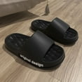 thumbnail image 5 of WALL QMER Cloud Slides for Women and Men, Bathroom shower slippers, EVA Anti-Slip Quick Drying Shower Shoes, Cushioned Thick Sole, Black, 5 of 6