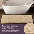 thumbnail image 4 of Somerset Home 58x24-Inch Non-Slip Shag Memory Foam Bath Mat (Ivory/1-Piece), 4 of 6
