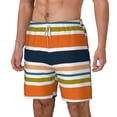 thumbnail image 2 of Gaeub Colorful Pastel Stripes Mens Swim Trunks Stretch Beach Shorts Quick Dry for Men Swim Shorts Swimwear with Pockets- Medium, 2 of 9