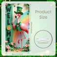 thumbnail image 2 of Green Theme St. Patrick's Day Banner Shamrock Pattern Festival Display Gold Star Accent Decorative Eggs Clover Backdrop for St. Patrick's Day Party Celebration Pub Event, 2 of 9