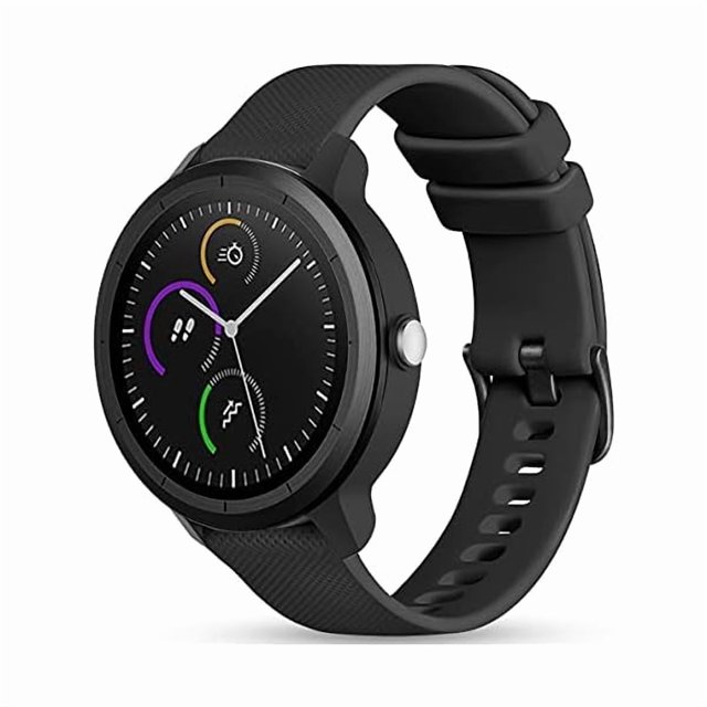 Chenchen 20mm Strap for Garmin Vivoactive 3/3 Music/Venu/Venu 2 Plus/sq/sq 2/Forerunner 245/645/55, Soft Silicone Watch Band Replacement for Garmin Vivomove HR/Instinct 2S/Fenix 7S