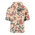 thumbnail image 6 of UDAUDU Mens Camo Shirts with Hood Breathable Lightweight Short Sleeve Hooded Athletic 2026 Fall Trendy Tops Vermilion L, 6 of 8