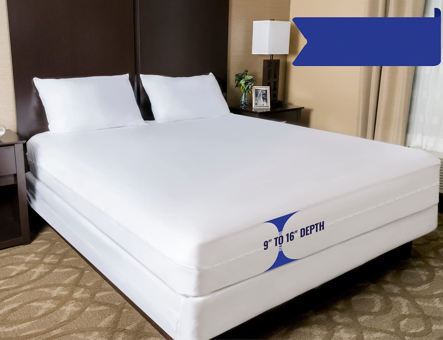 RV Short Queen Mattress Protector (60" Wx75 L) Waterproof Zippered