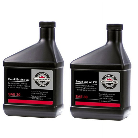 Briggs & Stratton Genuine Parts Small Engine Oil 30W, 18 fl oz (2 Pack)