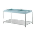 thumbnail image 6 of Convenience Concepts Palm Beach Coffee Table with Shelf and Removable Trays, Sea Foam Blue, 6 of 9